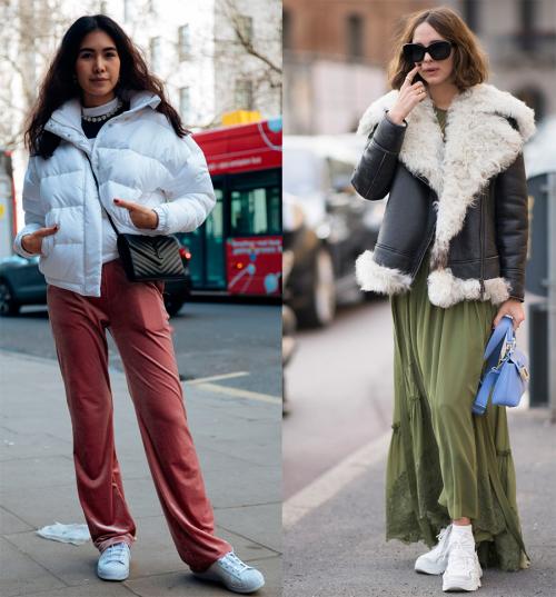 Как носить зимние кроссовки с джинсами. С чем носить белые кроссовки зимой: топ-5 образов с верхней одеждой 09