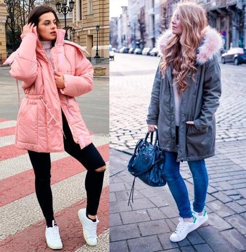 Как носить зимние кроссовки с джинсами. С чем носить белые кроссовки зимой: топ-5 образов с верхней одеждой 05