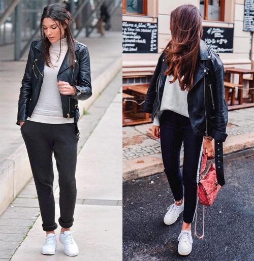 Как носить зимние кроссовки с джинсами. С чем носить белые кроссовки зимой: топ-5 образов с верхней одеждой 02