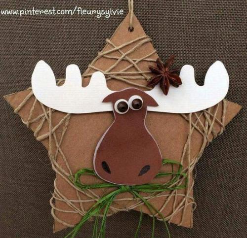 Поделка олень из природного материала. Для детей.