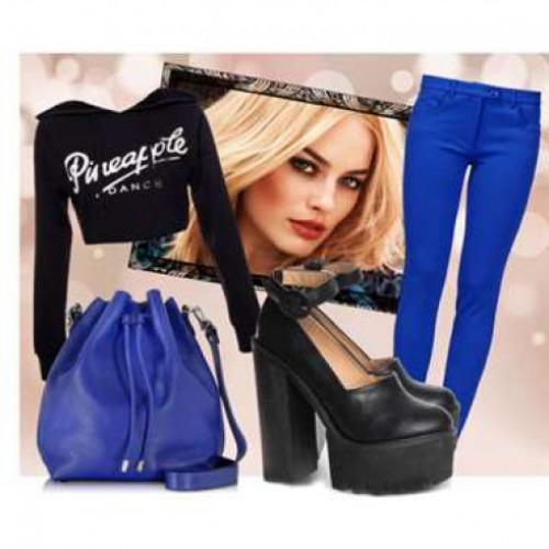 С чем носить синие. С чем носить женские синие брюки?