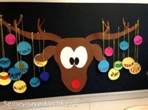 Поделка олень из природного материала. Для детей.