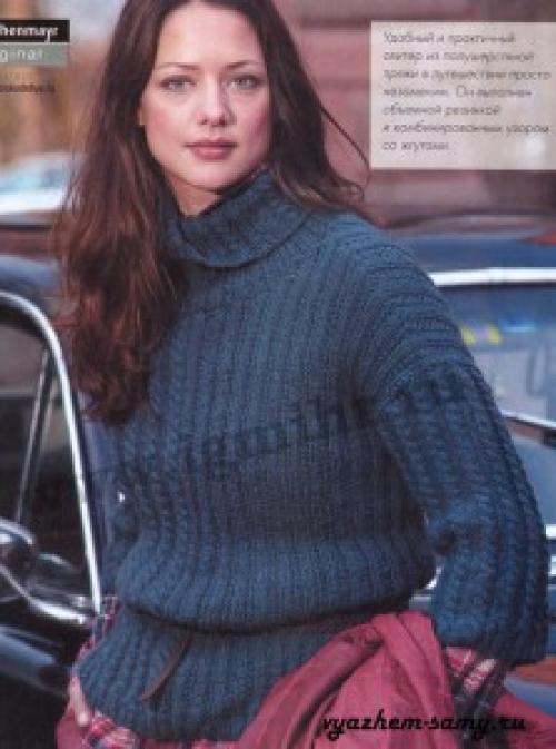 Связать объемный свитер крупной вязки спицами. Свитер крупной вязки, с чем носить 03 Связать объемный свитер крупной вязки спицами. Свитер крупной вязки, с чем носить 03