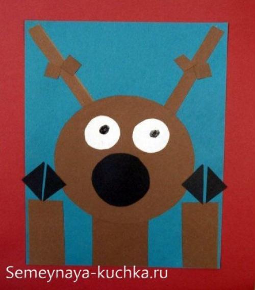 Поделка олень из природного материала. Для детей.