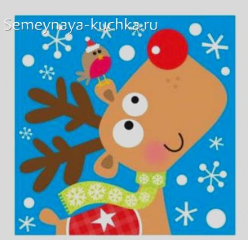 Поделка олень из природного материала. Для детей.