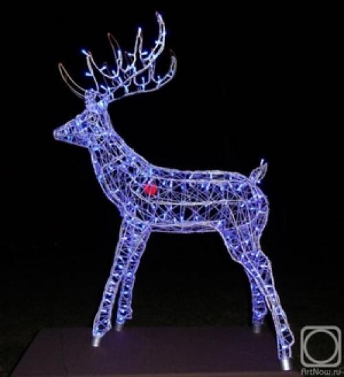 Чертеж оленя из проволоки. Новогодний олень из проволоки