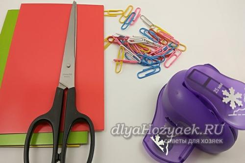 Снеговик из проволоки и гирлянды. Гирлянда-флажки из бумаги и скрепок на Новый 2020 год