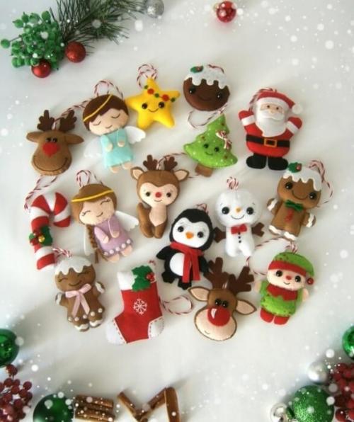 Новогодняя игрушка олень своими руками. Красивый олененок из фетра для украшения елки