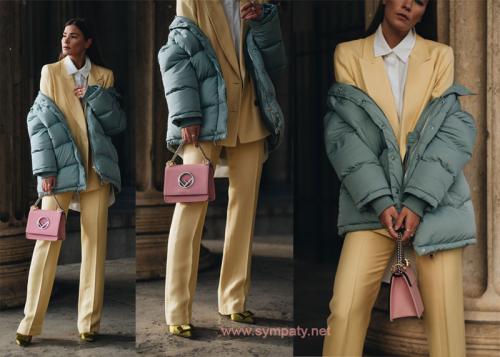 Сумка под объемный пуховик. Сумки из каких материалов подходят к пуховикам?