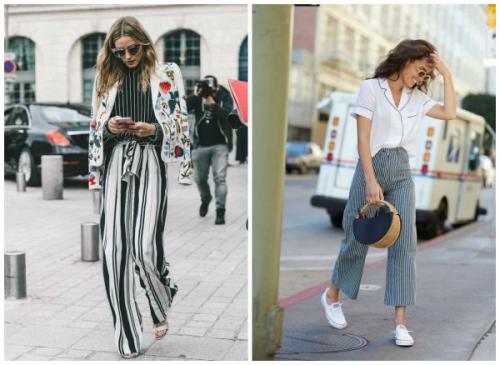 Серые брюки в полоску с чем носить. Для всех ли подходит?