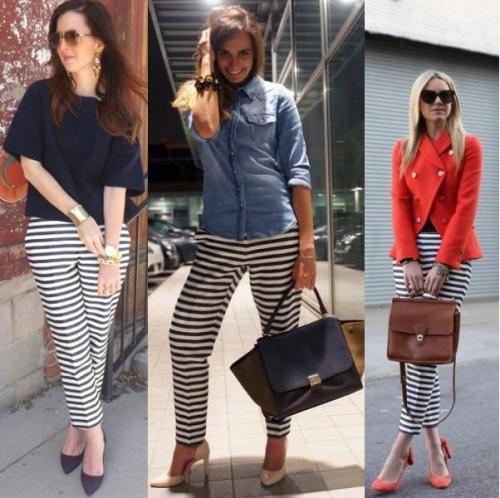 Брюки в полоску с чем носить. Как выбрать и с чем носить
