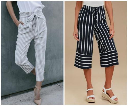 Серые брюки в полоску с чем носить. Для всех ли подходит?