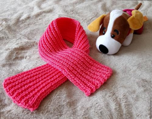 Связать шарф спицами ребенку. Детский шарф