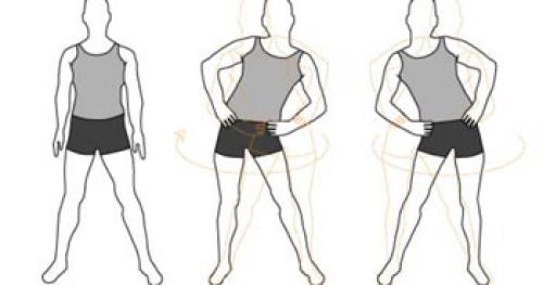 Упражнение вращение тазом, как правильно. Упражнения для разминки