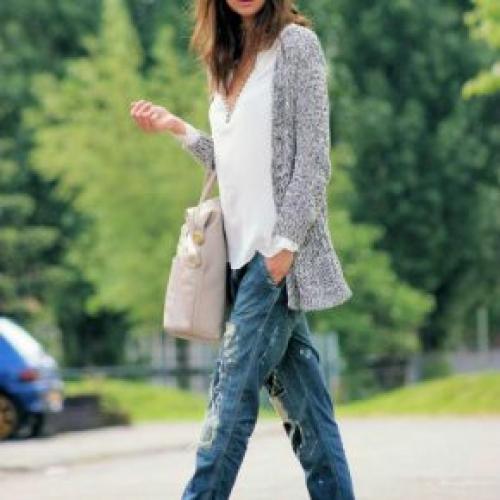 Серый кардиган с капюшоном. Варианты сочетания разных вариантов моделей