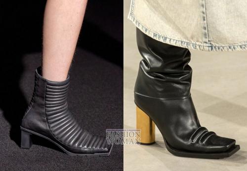 Зимняя обувь 2019 тренды. Обувь с квадратным носом - снова в моде