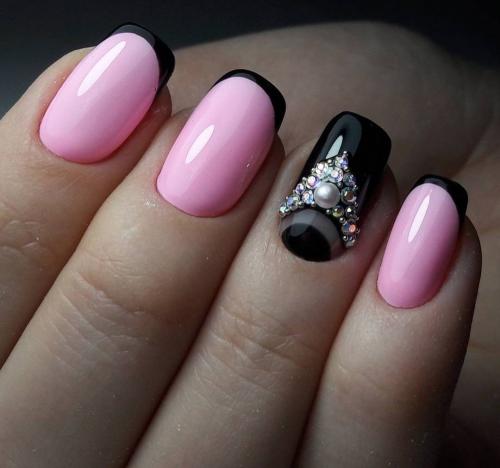 Маникюр три цвета розовый. Варианты сочетаний