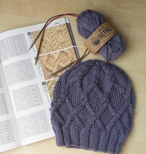 Женские вязаные шапки спицами зимние. Шапка спицами, подборка