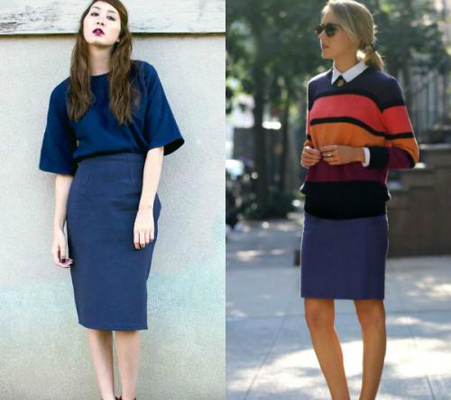 С чем одеть юбку карандаш с завышенной талией ниже колена. Материалы