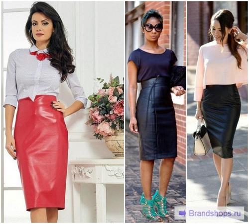 С чем одеть юбку карандаш с завышенной талией ниже колена синюю. С завышенной талией