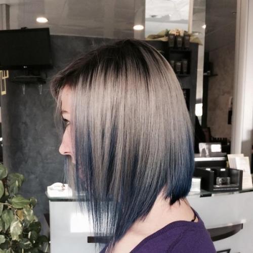 Мелирование на удлиненное каре с челкой. Удлиненное каре с мелированием на различные цвета волос