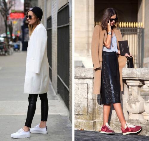 Как сочетать пальто и кроссовки мужчине. Какие модели пальто сочетаются с кроссовками