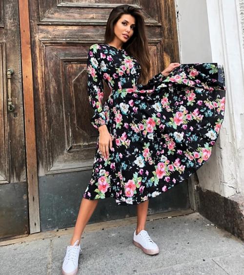 Платье на осень 2019 на каждый день. Цвет