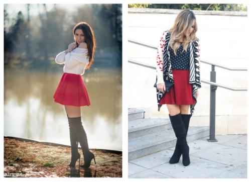 Красная юбка белая блузка. С чем носить юбку красного цвета? 30 фото-идей
