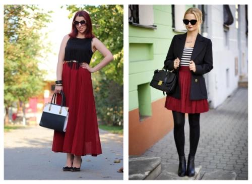 Красная юбка белая блузка. С чем носить юбку красного цвета? 30 фото-идей