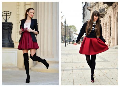 Красная юбка белая блузка. С чем носить юбку красного цвета? 30 фото-идей