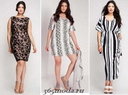 Мода для полных женщин 2019 осень-зима. Модная одежда для полных осень-зима 2020-2021: принты 09