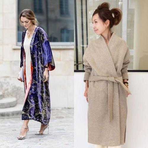 С чем носить длинное пальто-халат. Модели пальто-халатов 2020: модные изделия на фото