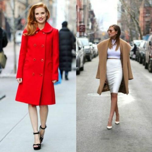 Ботильоны с длинным пальто. Пальто до колена, выше колена и ниже колена – подбираем обувь для каждого случая