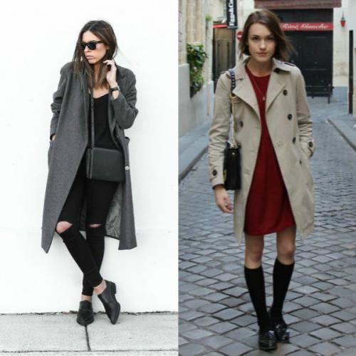 Ботильоны с длинным пальто. Пальто до колена, выше колена и ниже колена – подбираем обувь для каждого случая