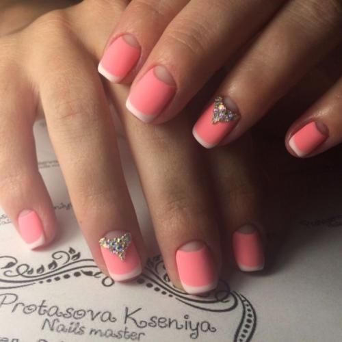 Френч ярко розовый. Розовый френч — 85 фото лучшей альтернативы классике