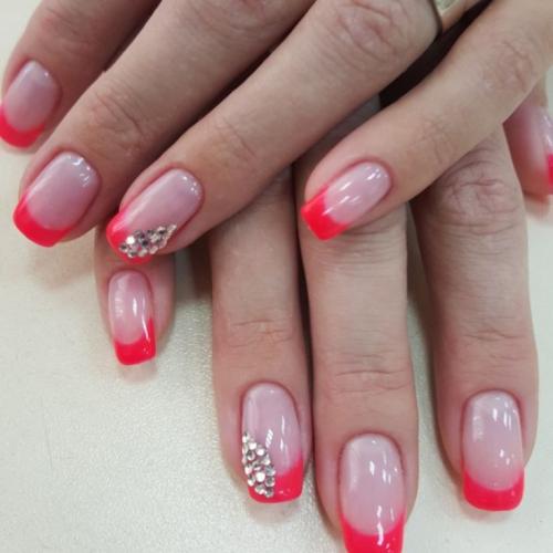 Френч ярко розовый. Розовый френч — 85 фото лучшей альтернативы классике