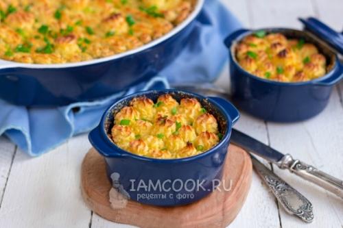 Список ингредиентов для рецепта пюре в духовке с курицей и грибами