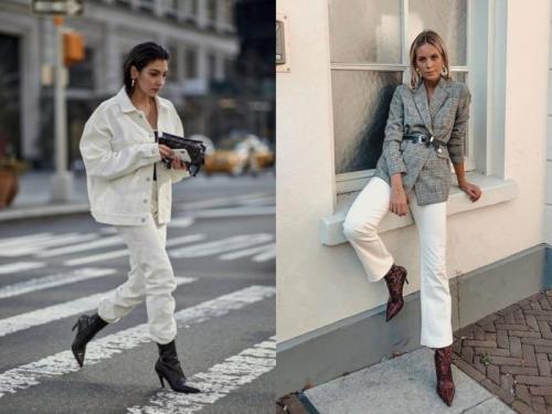 С чем можно носить белые рваные джинсы. С чем носить белые женские джинсы и фото модных образов