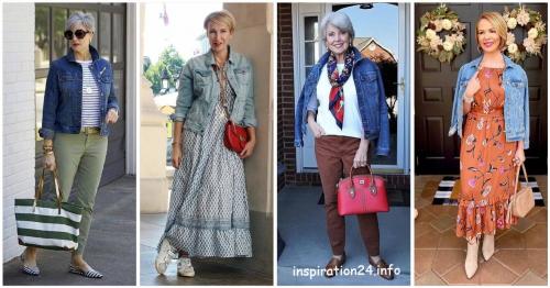 Джинсовая одежда для женщин за 50 лет. С чем носить джинсовку женщине 50+: 11 стильных образов в повседневном стиле