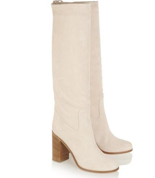 С чем носить бежевые сапоги на плоской подошве. Разновидности