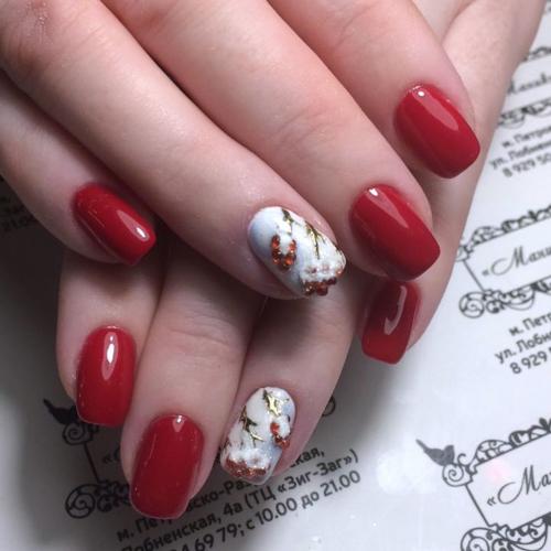 Топ-5 идей маникюра на короткие ногти с тремя цветами 08