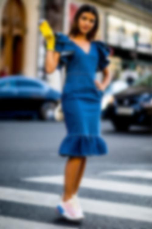 Платья джинсовые 2022. Модное джинсовое платье 2022 года с фото