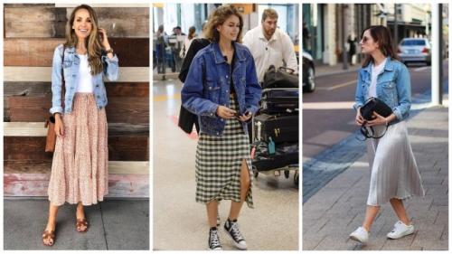 Платье с джинсовкой 2022. С чем носить женскую джинсовую куртку