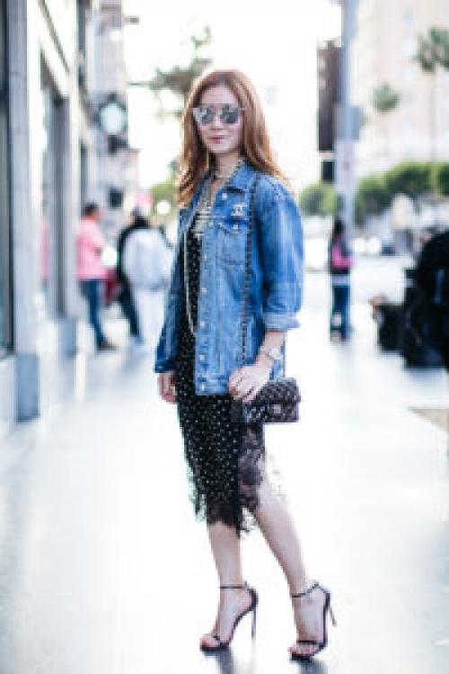 Платье с джинсовкой оверсайз. С чем носить джинсовую куртку оверсайз