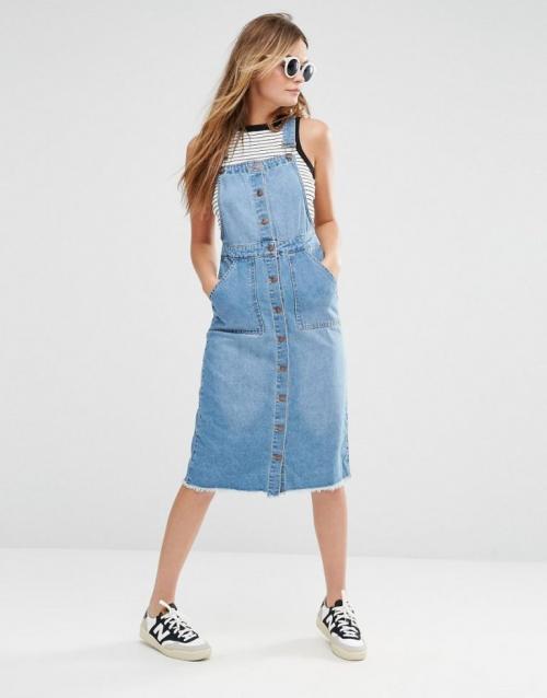 Джинсовый сарафан 2023. Какие джинсовые сарафаны актуальны в 2023 году, стильные образы