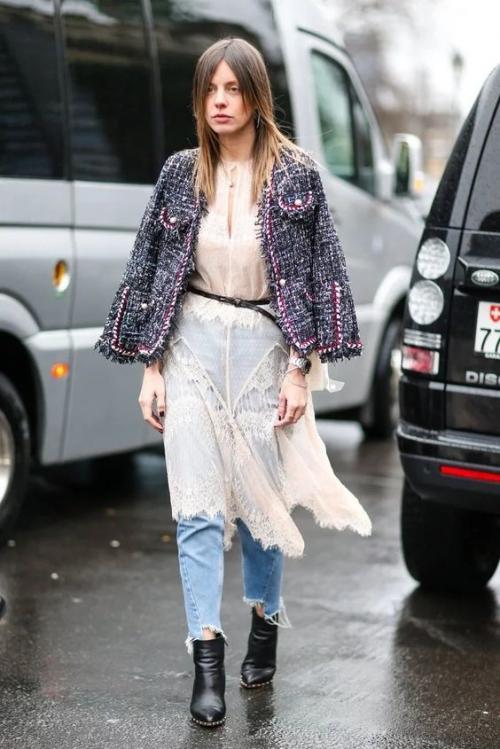 Как носить платье с джинсами. Платье с джинсами: как носить?