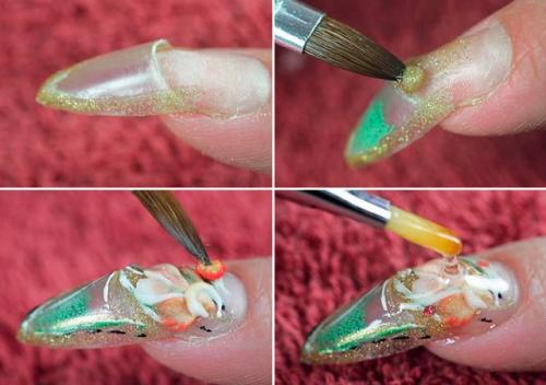 Какие инструменты для маникюра необходимы для создания разноцветного дизайна. Краски