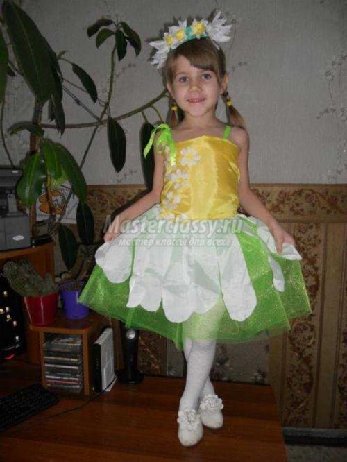 Цветочный костюм для девочки своими руками. Как сделать костюм цветка 06 Цветочный костюм для девочки своими руками. Как сделать костюм цветка 06