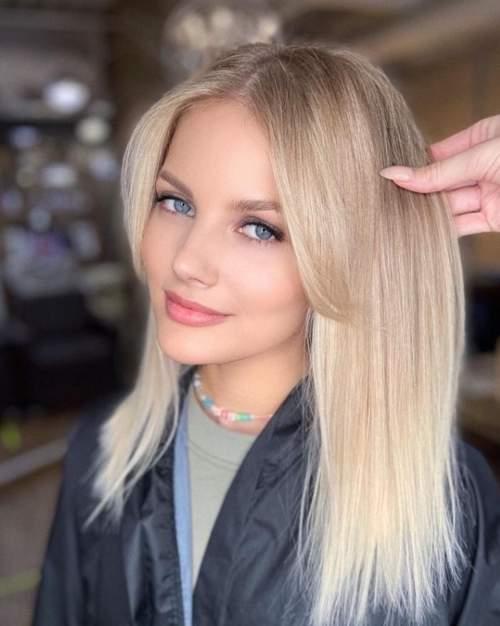 Челка прямая 2023. Трендовый вид челки 2023 на прямые волосы