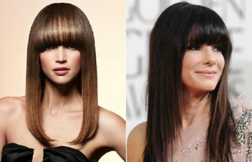 Прямая челка по бокам. Челка с удлинением по бокам: прямая, рваная, дугообразная. Как стричь, фото